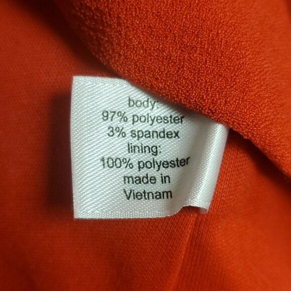 LANE BRYANT Red Crepe Dress Bell Sleeves - Size 20 - Picture 7 of 8